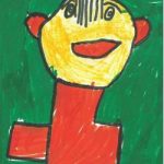 Teo (4 años), dibujado por Nadir (5 años)