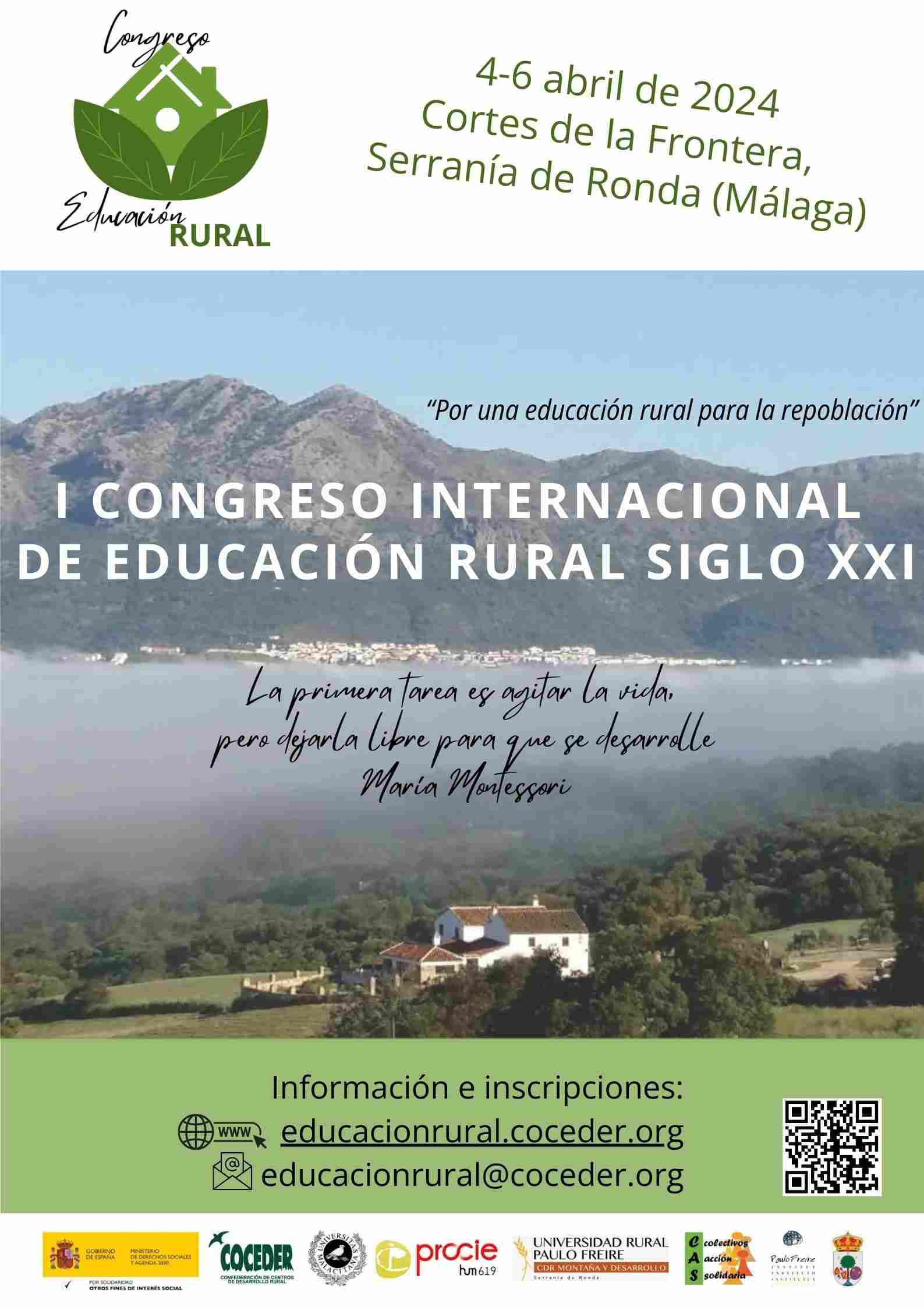 El I congreso de educación rural tendrá lugar en la Serranía de Ronda en abril de 2024